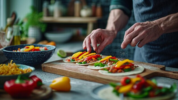 Kucharz przygotowujący danie